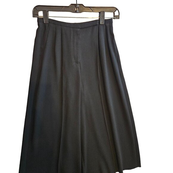 Aritzia Babaton Women's Wide Leg Pleated Black Culottes/Gaucho Pant Size 00 - Picture 4 of 7
